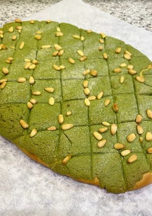 Una foto de Coca de té verde Matcha