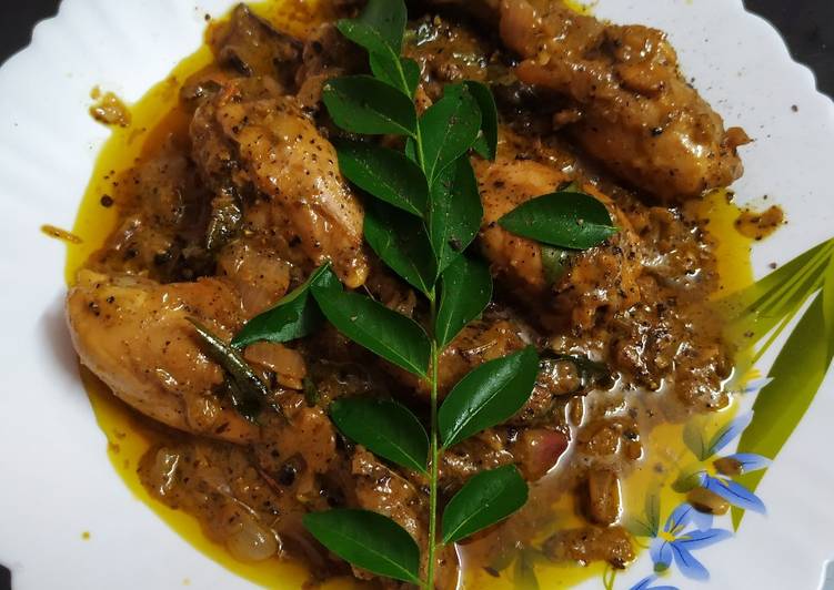 Black pepper and curry leaves chicken