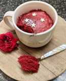 1 Minute Eggless Red Velvet Mug Cake in Microwave !!