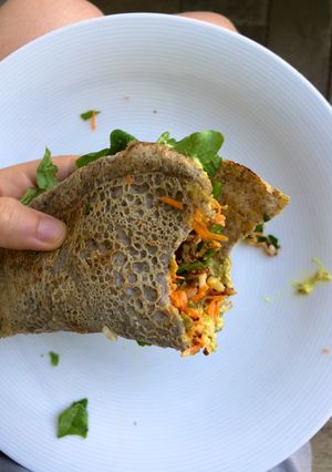 Una foto de Crêpes de trigo sarraceno - sin gluten. Salado o Dulce