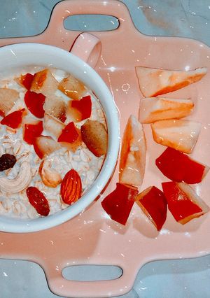 Hình của món Eat clean (yến mạch mix).