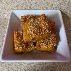 A picture of Leftover rice fried dhokla.