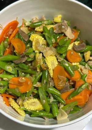 Foto resep Buncis tumis daging dan wortel