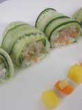 Rollitos de pepino y ceviche