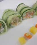 Rollitos de pepino y ceviche