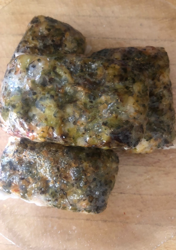 Una foto de Saquitos de brócoli y gambones