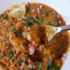 Rajasthani Dal Dhokli A picture of Rajasthani Dal Dhokli.