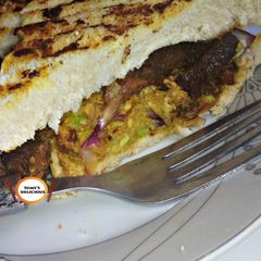 A picture of Meaty avocado sandwich.