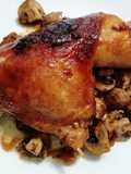 Chicken and mushroom tray bake