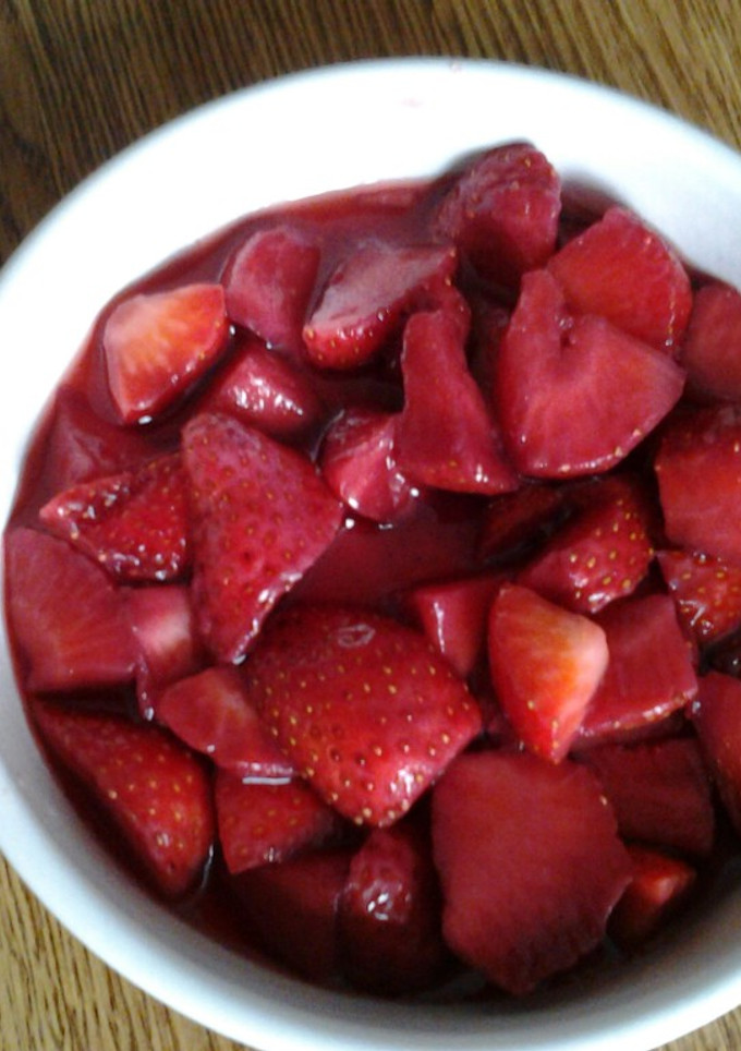 Una foto de Fresas al vino