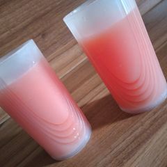 A picture of Watermelon and orange juice.