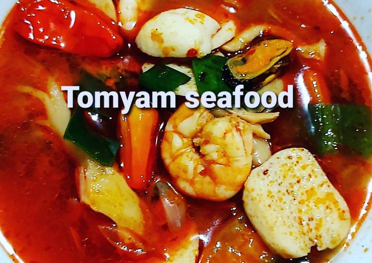 Resep Tomyam seafood bumbu instan yang Lezat Sekali