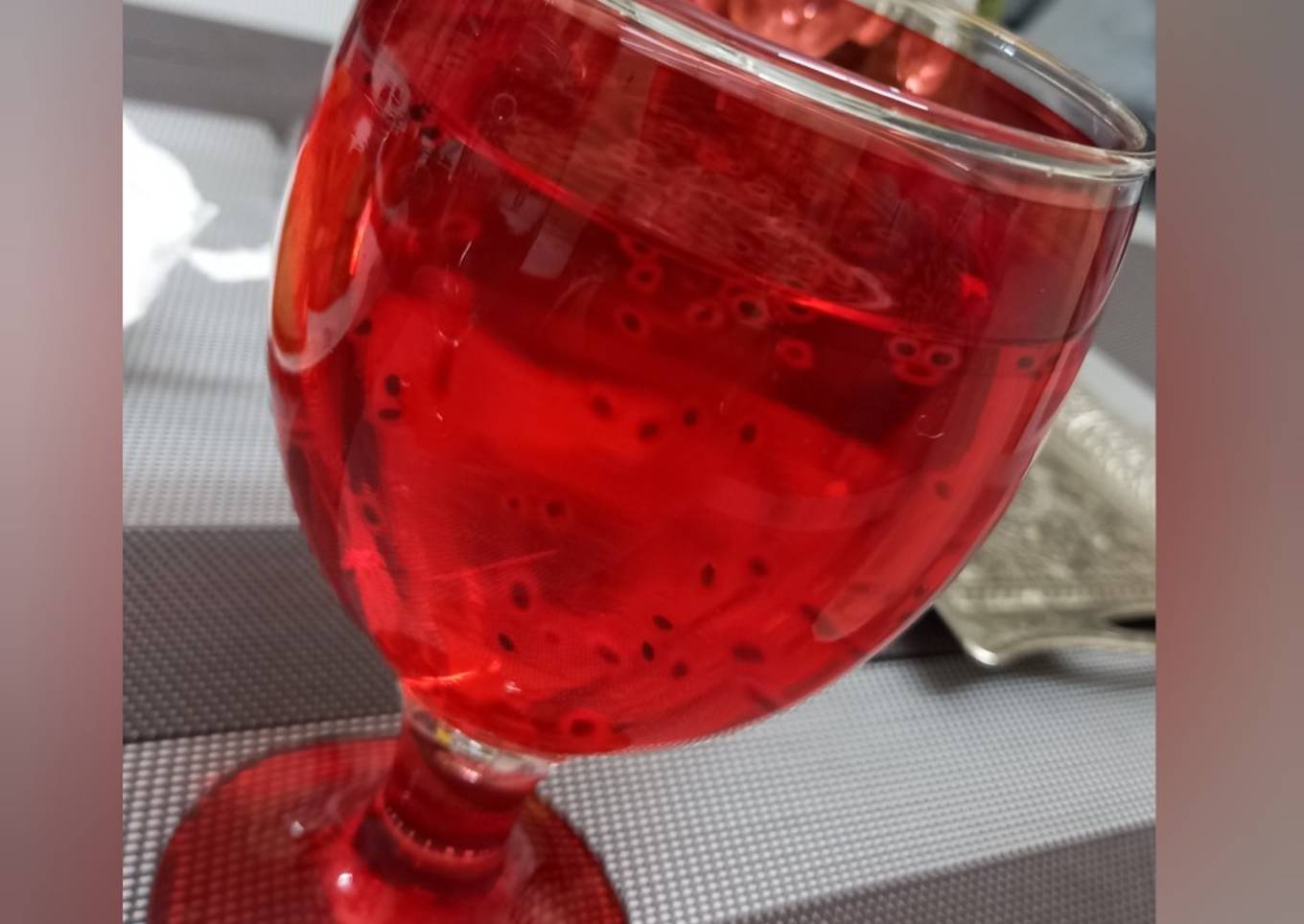 Red Drink with Chia seeds