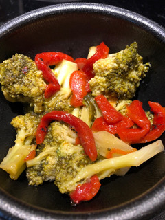 A picture of Easy Italian Herb Broccoli 🥦 with Roasted Red Peppers.