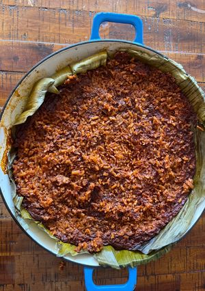 Una foto de Arroz al achiote