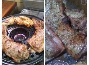 Una foto de Costillas de chancho con manta en parrigas adobado