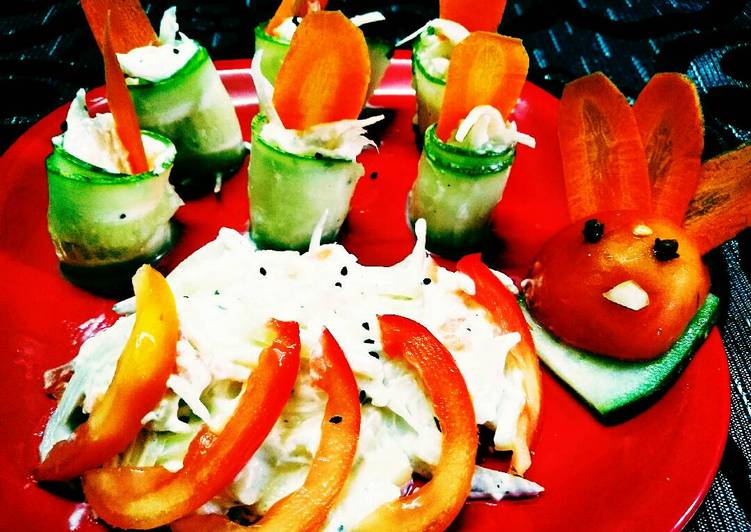 Recipe of Any-night-of-the-week Cucumber Turkish roll salad