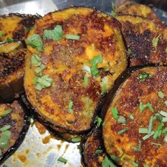 A picture of Brinjal Sabji.