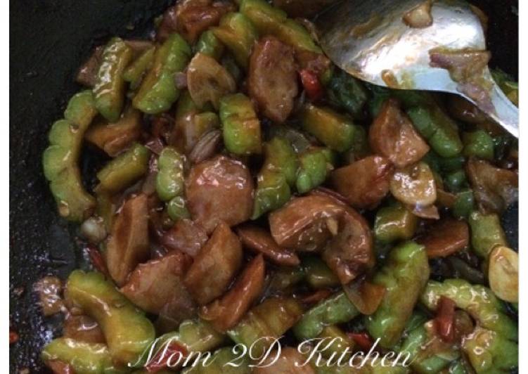 Oseng Pare Bakso Sapi Pedes