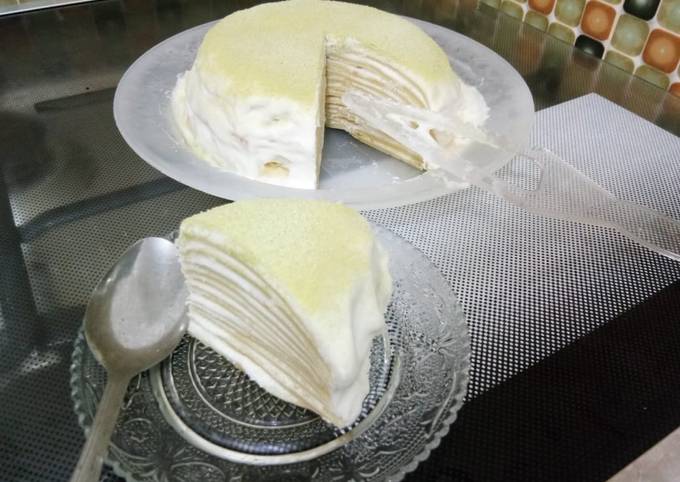 Bagaimana cara bikin Crepescake greentea yang nagih banget