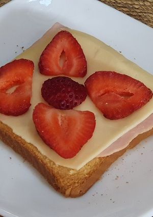 Una foto de Sándwich abierto