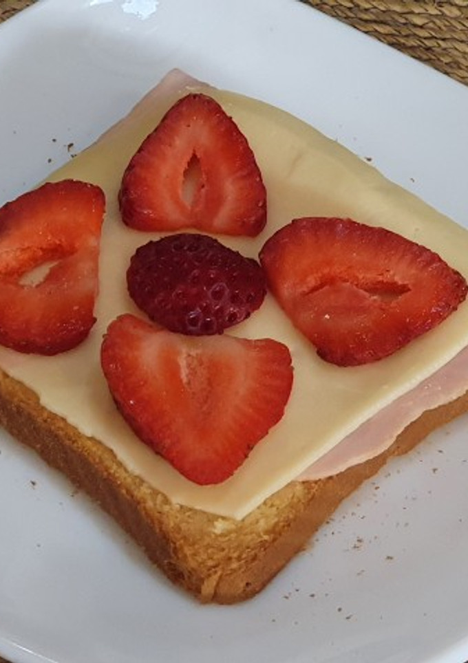 Una foto de Sándwich abierto