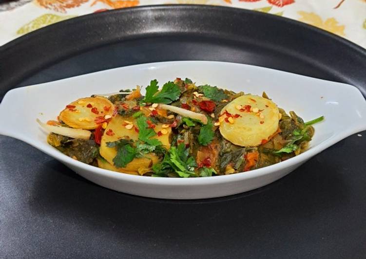 Recipe of Favorite Palak Aloo Masala