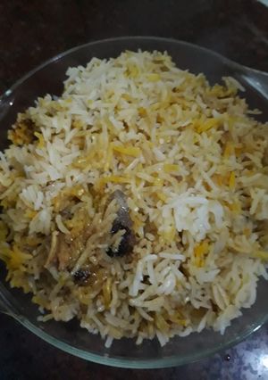 A picture of Chicken biryani.