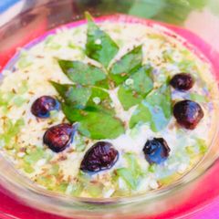 A picture of Smooked Eggplant Raita.
