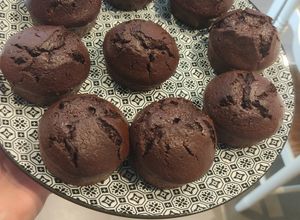Une photo de Muffin au chocolat et compote