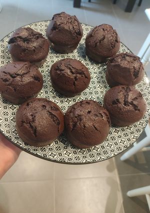 Une photo de Muffin au chocolat et compote