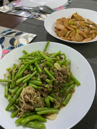 Cara Sederhana Menyiapkan Resep  Tumis Buncis Daging Enoki yang Enak, Lezat Sekali