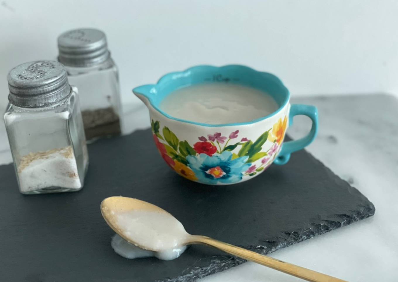 Salsa estilo bechamel de arroz sin lácteos ni grasas con Thermomix