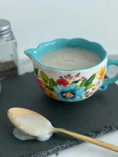 Una foto de Salsa estilo bechamel de arroz sin lácteos ni grasas con Thermomix