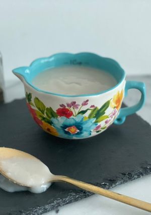 Una foto de Salsa estilo bechamel de arroz sin lácteos ni grasas con Thermomix