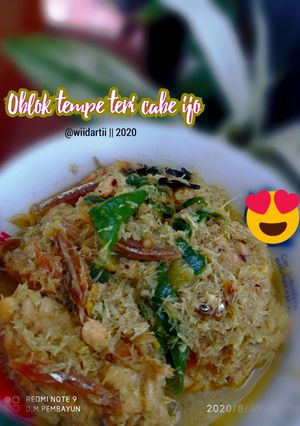 Foto resep Oblok Tempe Teri Cabe Ijo