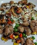 ÑOQUIS😋INTEGRALES, Con Vegetales🥗al Ajillo...!