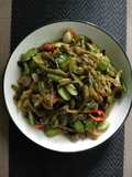 Tumis Bunga Genjer Pedas mix Pete