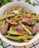 Tim cật xào đậu que