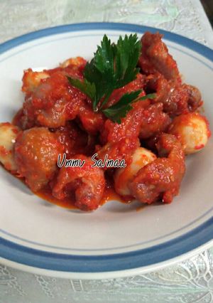 Foto resep Balado Ampela, Telur Puyuh, dan Bakso