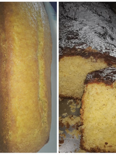Una foto de Budín de coco con cobertura de dulce de leche y chocolate 😋