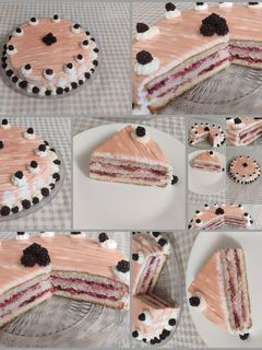 صورة لوصفة كيكة اسفنجية بحشوة التوت🍰