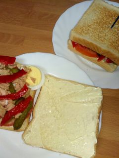 Una foto de Sándwich vegetal