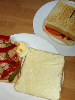 Una foto de Sándwich vegetal