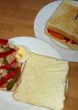 Una foto de Sándwich vegetal