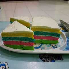 รูปของ Rainbow cake kukus