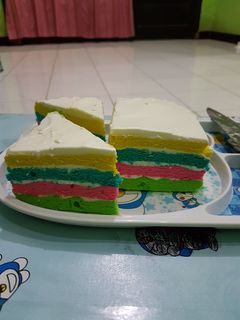 Foto resep Rainbow cake kukus
