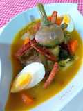 Sopa imperial de verduras con tronchos de coliflor y brócoli