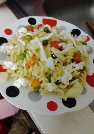 صورة لوصفة سلطة المعكرونة😋😋😋