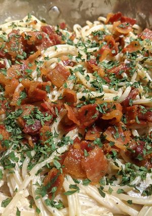 A picture of Creamy Cabonara #minicookpadcooks.